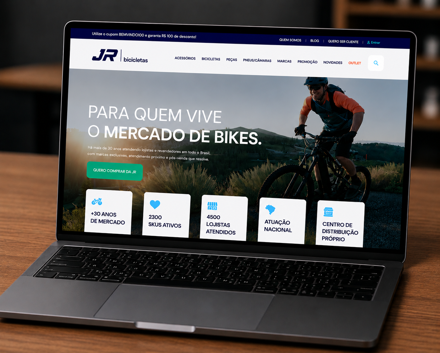 Plataforma B2B da JR Bicicletas